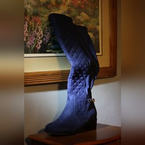 Size 9.5 Thigh High Boots in Navy Blue